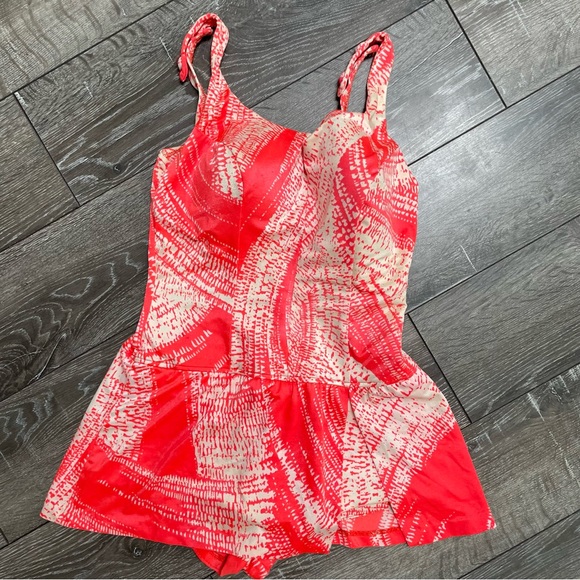 Jantzen Swim Vintage Jantzen Bathing Suit One Piece Skirted Short